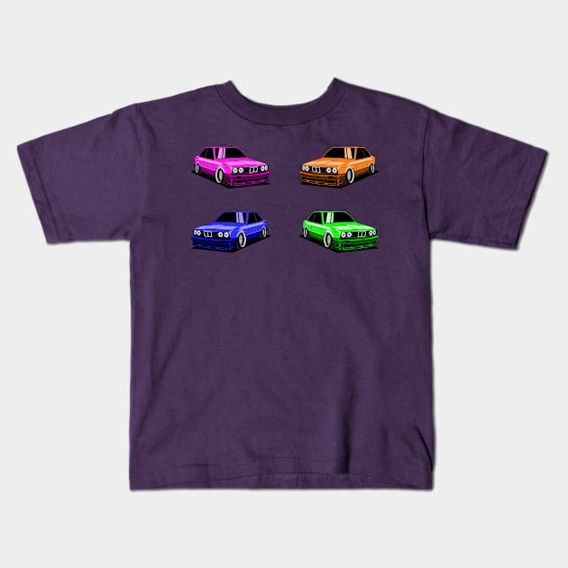 Germany Car - E30 X4 Kids T-Shirt by Car_Designer